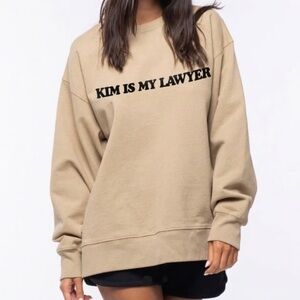 TALENTLESS Tan 'Kim Is My Lawyer' Sweatshirt